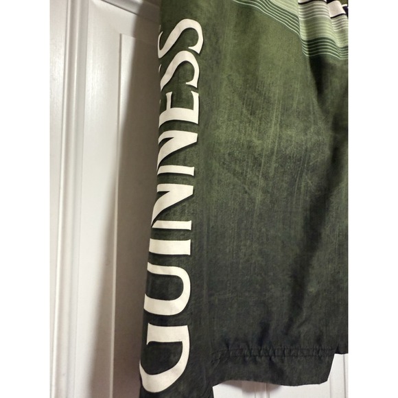 Guinness Mens Green Striped Draw String Board‎ Shorts Swim Trunks Size Small - Picture 9 of 9